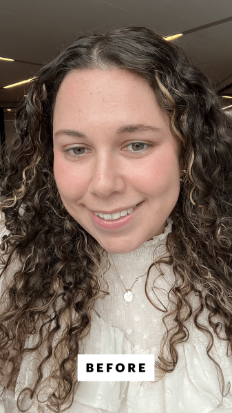 Alberti before applying the Almay Thickening  Tint Mascara