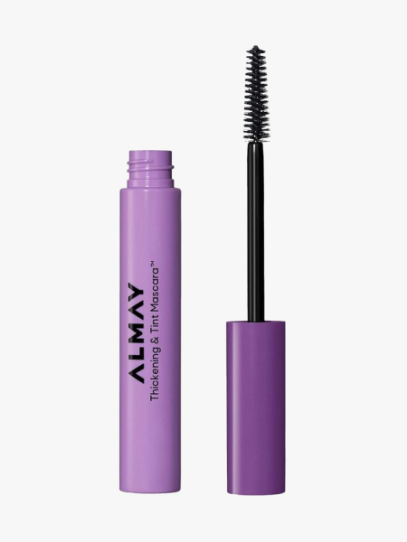 Almay Thickening & Tint Mascara in branded component on a light gray background