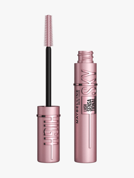 Maybelline New York Lash Sensational Sky High Washable Mascara in branded component on a light gray background
