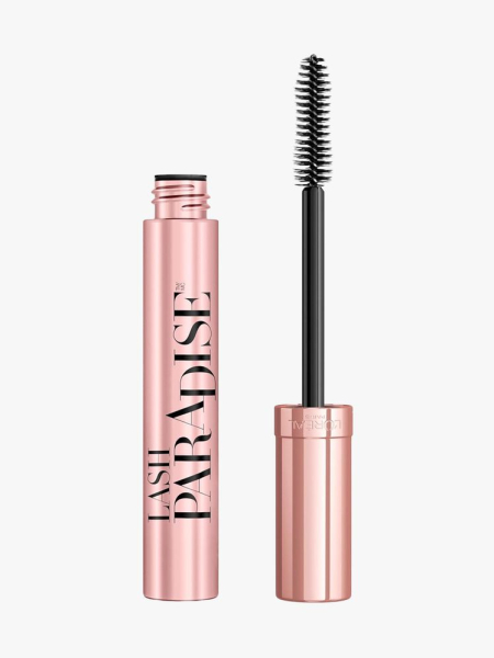 L'Oréal Paris Voluminous Lash Paradise Mascara in branded component on a light gray background